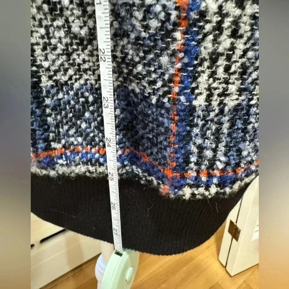 Avec Les Filles Womens Plaid Tweed Bomber Jacket size M - Picture 9 of 12